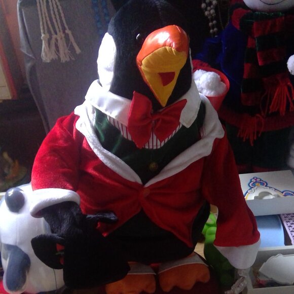 GEMMY French Canadian Snowflake Penguin no stains rips - Not working corrosion - Picture 1 of 1